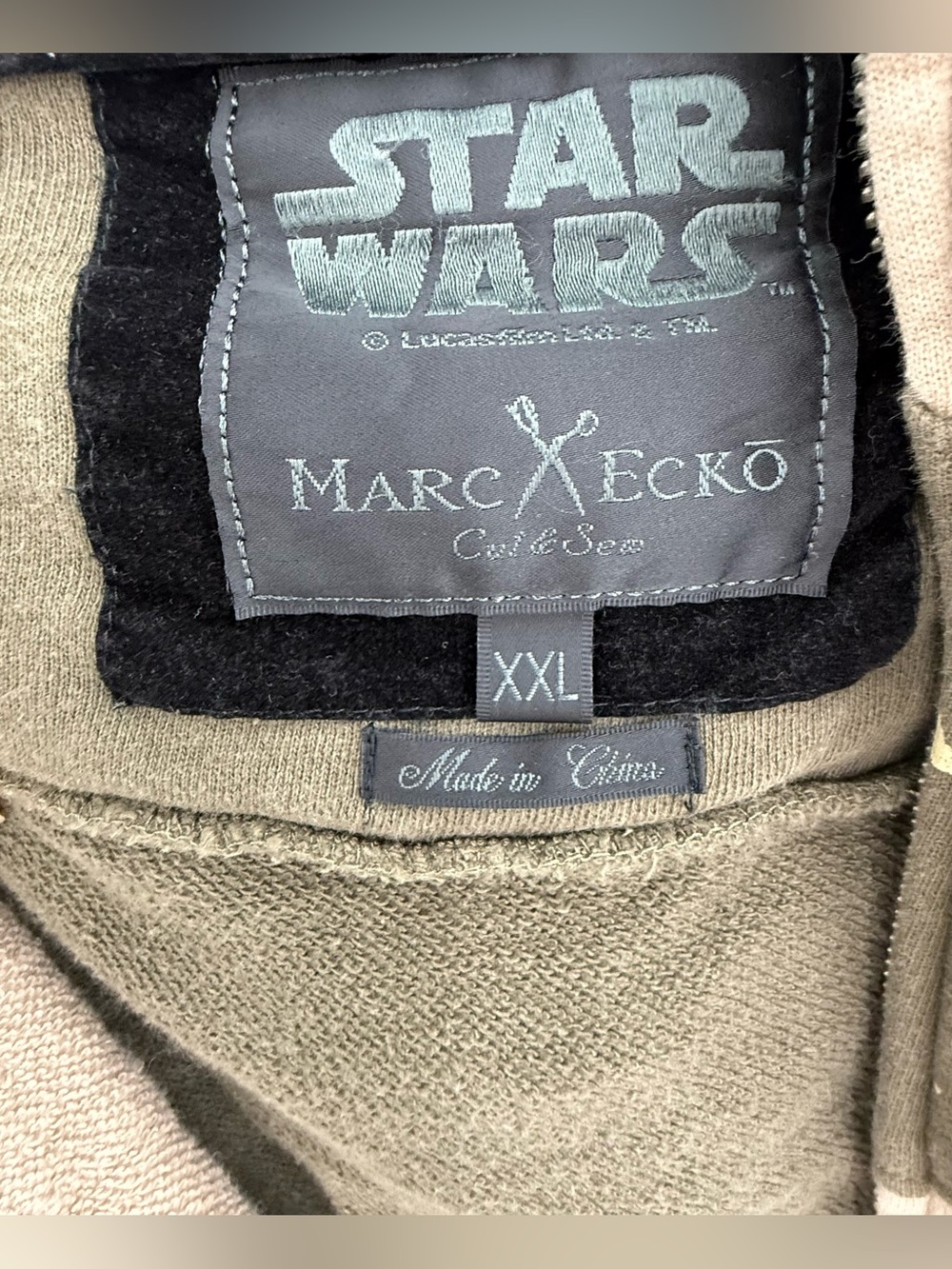 VINTAGE MARC ECKO STAR WARS BOBA FETT FULL ZIP HOODIE XXL 2X HOODIE SWEATSHIRT - Picture 5 of 11